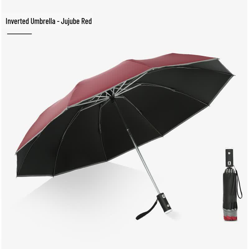Zhu Hua Gong Pin Double-Layer Automatic Reverse Sun  Rain Umbrella