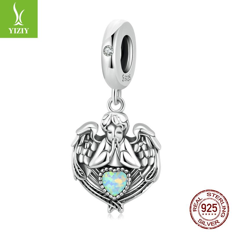 Love Angel Diy Bracelet Beaded Charm Popular S925 Silver Pendant Accessories Bsc568