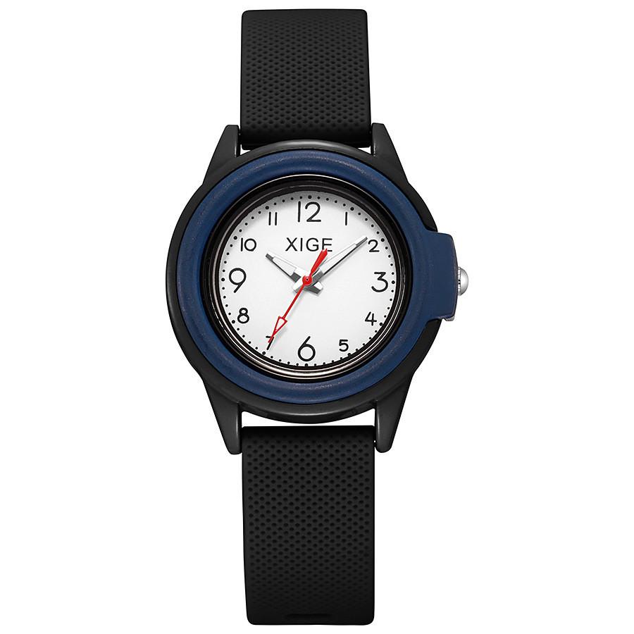 

Silicone Student Watch With Decorative Quartz Movement For School And Gift Use Black