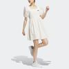Adidas Originals Monkey Kingdom X  Trefoil Woven Dress With Lantern Sleeves Women Dress Pink White IP1772