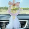 High-End Peace & Joy Feather Rearview Mirror Pendant
