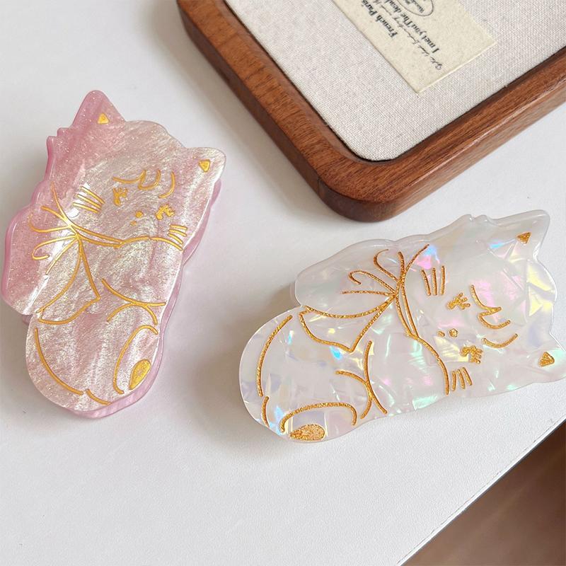 1PC Cat Acetic Acid Grab Clip Hair Clip Korean Edition Korean Headwear Accessories Cute Shark Clip New Hair Clip