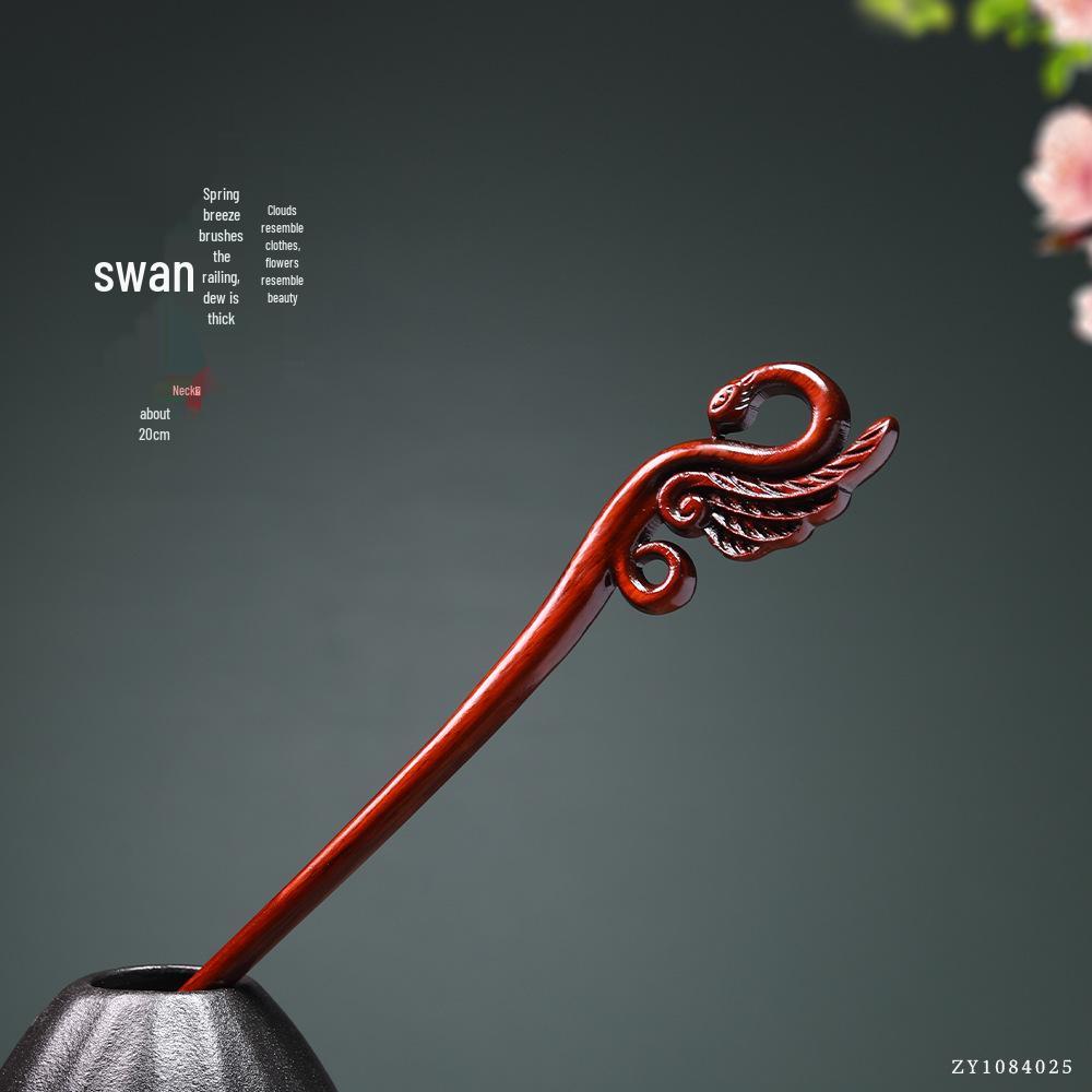 Rosewood Hairpins: Antique-Style Wood Hair Accessories for Hanfu & Qipao