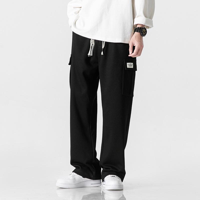 

Мужские свободные повседневные брюки с манжетами в корейском стиле 8XL чёрный