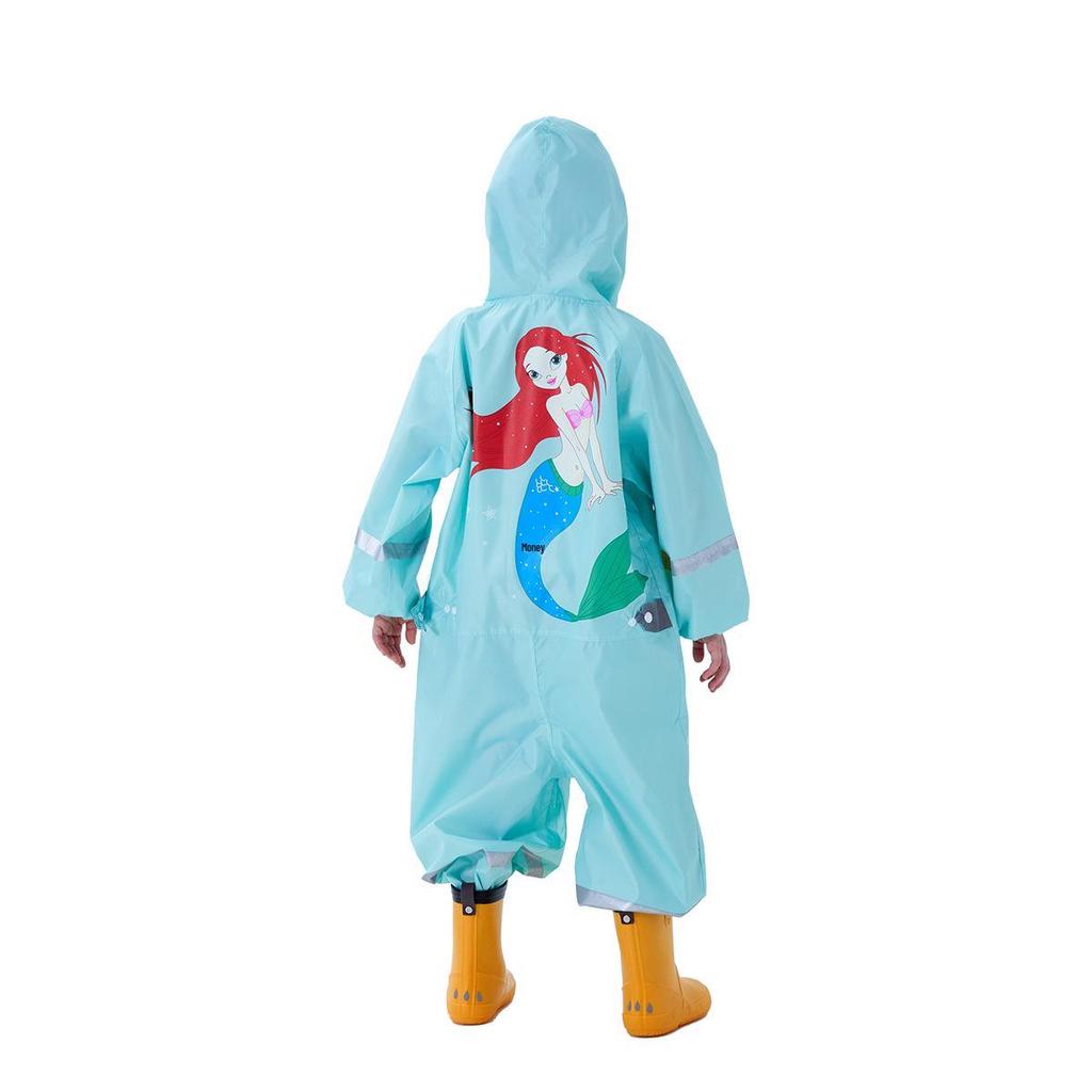 Children's 3D Cartoon Rain Poncho with Reflective Strips - Boys, Girls, Toddlers, Kindergarteners