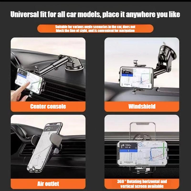 Dashboard Mount Triangle Gravity Car Phone Holder Frosted Solid Mobile Holder Air Outlet Gravity Sensor Auto Accesorios