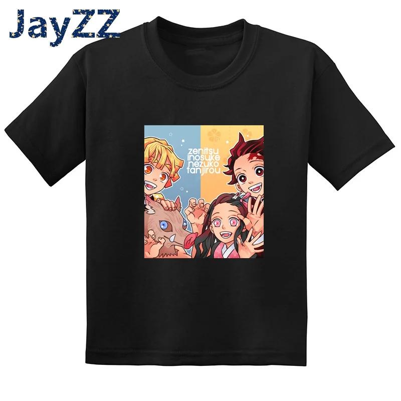 Children's Demon Slayer Anime Cartoon T-Shirt Fun Kids' Clothing Baby Boys and Girls Summer Fashion T-Shirt