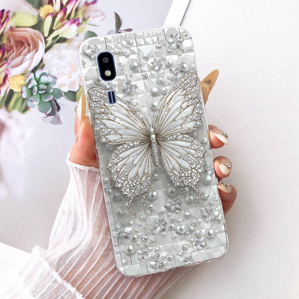 For Samsung A2 Core Clear Case Fashion Butterfly Cute Funny Painted Funda For Samsung Galaxy A2 Core Casing A260F A260G