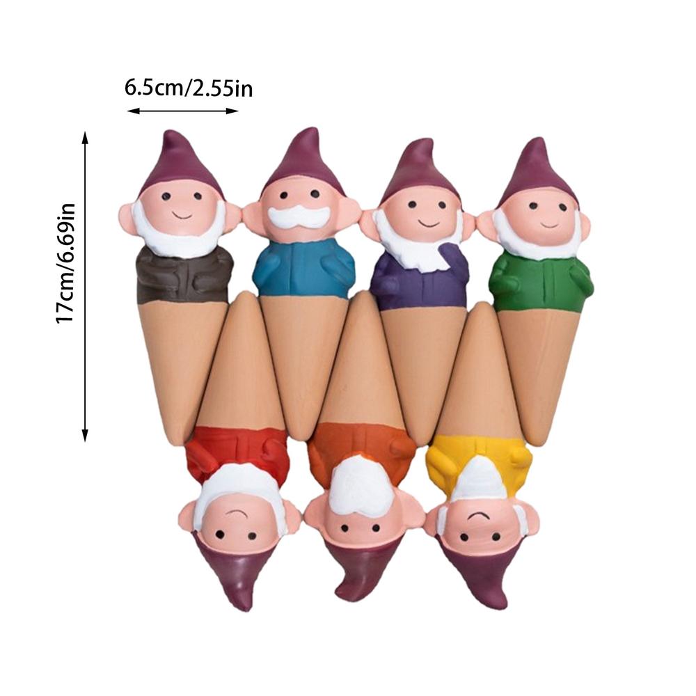 7pcs Gnomes Plant Watering Stakes Indoor Outdoor Water Spikes For Plant Terracotta Automatic Drip Irrigation For Home Garden