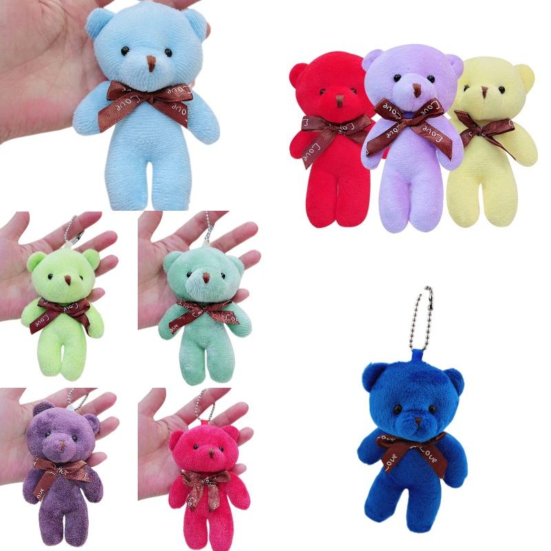 Teddy Plush Bear Toy Keychain Bag Pendant Stuffed Doll Home Decoration Gift Kids