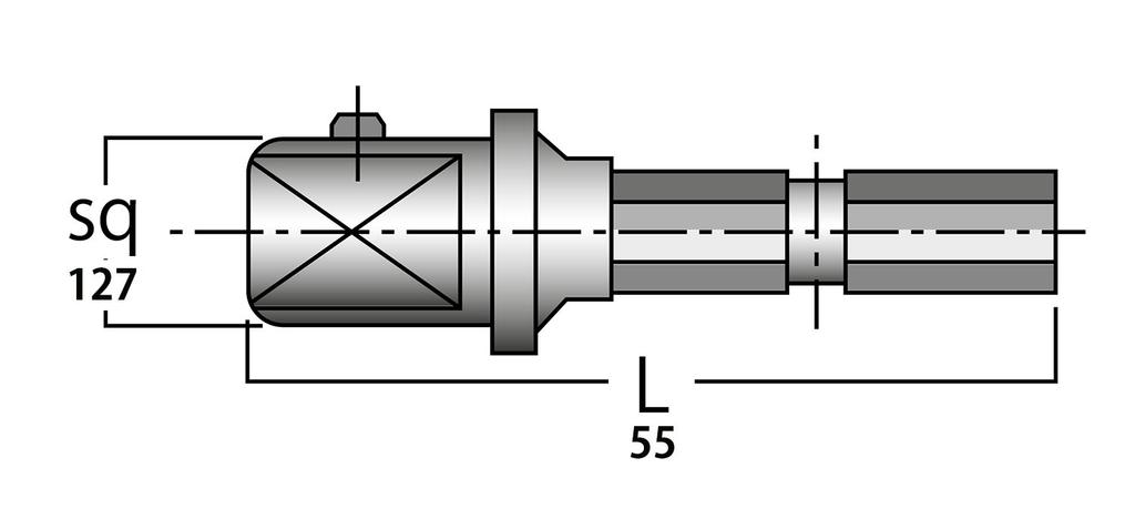 HiKOKI Socket Adapter for Impact Hexagonal Width Total Length for Square Drives 0030-5070 Drivers, Shaft, Two-Face 6.35mm, 55mm,