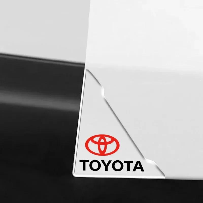 2Pc Car Door Corner Cover Anti-Scratch Protection Sticker Styling for Toyota Auris Rav4 Yaris Hilux Corolla Prius Avensis Emblem