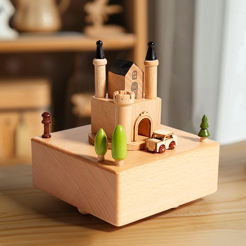 Custom Engraved Wooden Music Box Creative Home Decor Craft Birthday Gift Toy