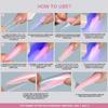 256Pcs Sandwich Plastic Nail Extension Forms Quick Easy No Paper Backing for Salon and Personal Styling