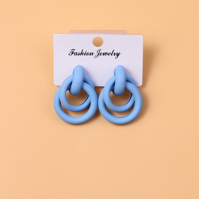 Noua vopsea de cauciuc, culoarea bomboanelor, cercei de rețea roșii, cu cercei exagerați retro simple, rece, retro