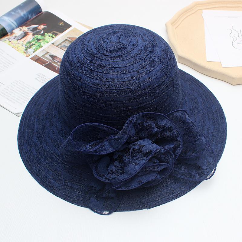 Lace Flower Hat for Women, Summer Fashion, Breathable Foldable Wide Brim Fisherman Hat