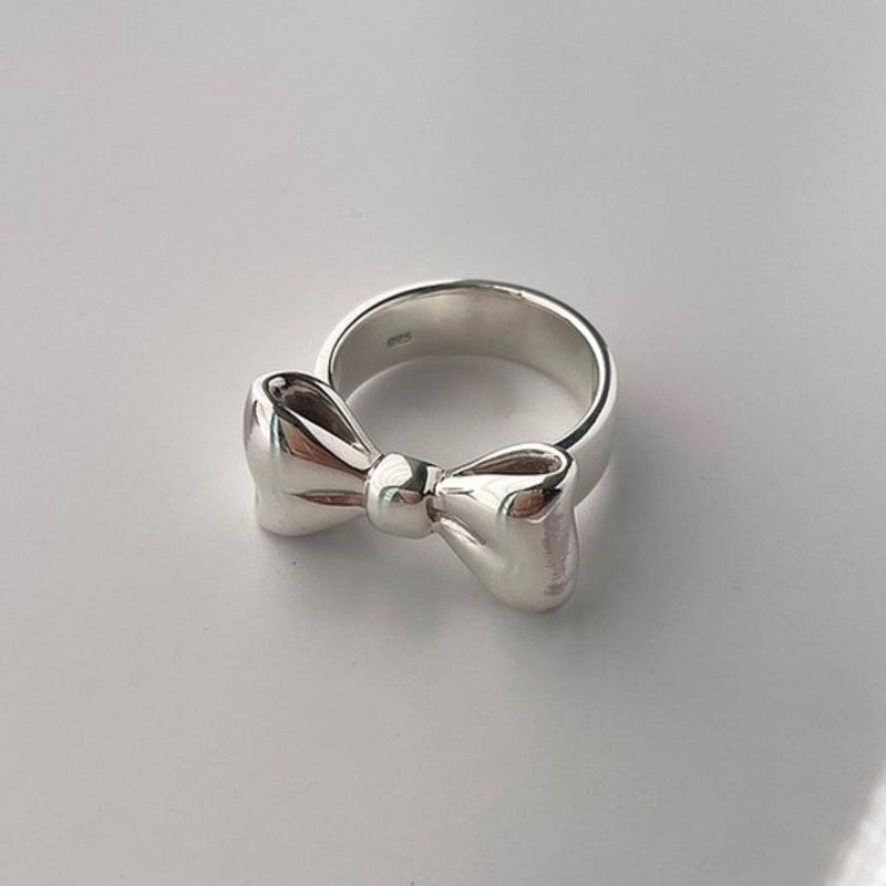 geegee [silver925] ribbon bold ring