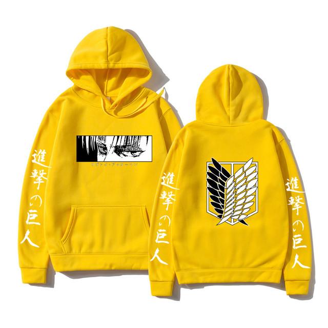 Mangas compridas femininas japão anime ataque em titã moletom com capuz harajuku moletom com capuz streetwear roupas
