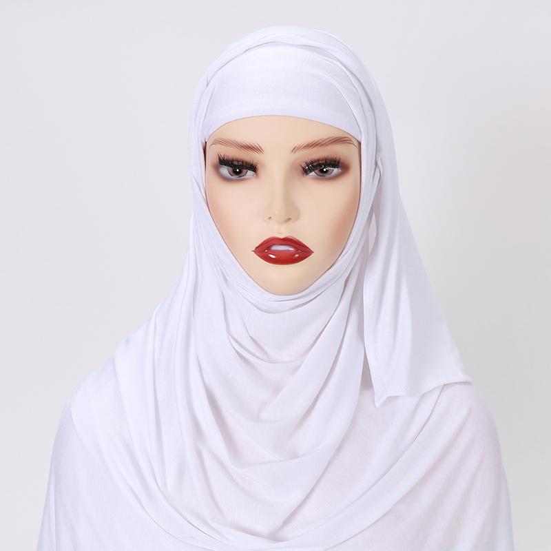 Muslim Pin Free Instant Jersey Hijab Women Jersey Bonnet Islam Shawls And Wraps Bonnet Hijab Underscarf Cap Foulard Femme