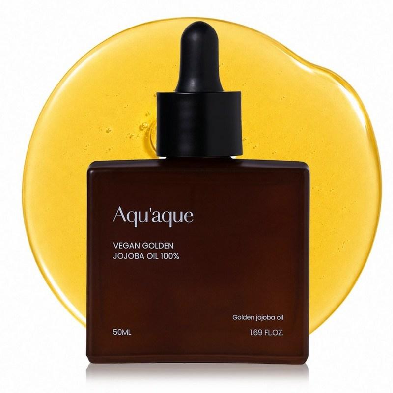Aquaark Vegan Golden Jojoba Oil 100%, 1 pcs, 50ml