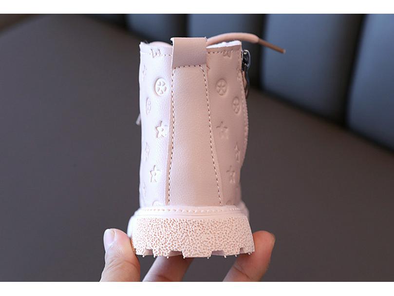 2024 Zimowe Dziecięce Ocieplane Skórzane Martensy - Brytyjski Styl dla Chłopców i Dziewczynek