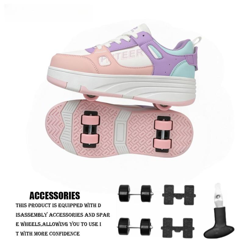 2025 the latest girls' roller skates outdoor breathable wear-resistant four-wheel wheel shoes student roller skates