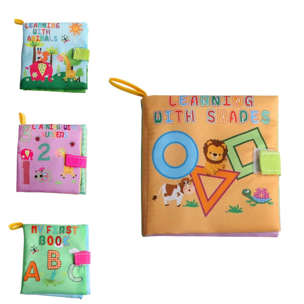 Baby 3D Stoffbuch Früherziehungsspielzeug mit Knisterpapier Geometrisches Design zur kognitiven Entwicklung