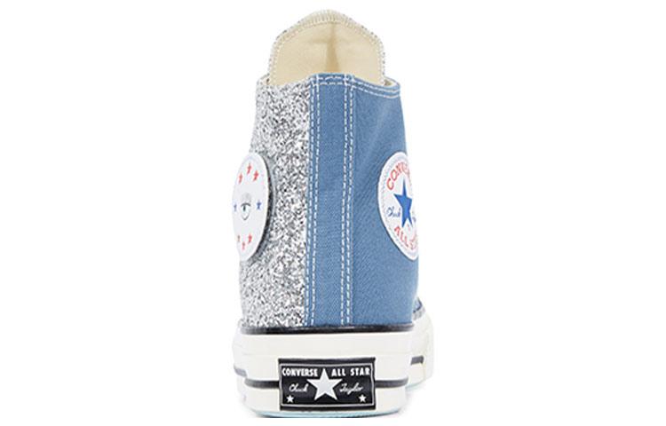 Chuck 70 Chiara x Chuck 70 Wmns Converse High 'Silver Glitter Blue' Women's 563829C