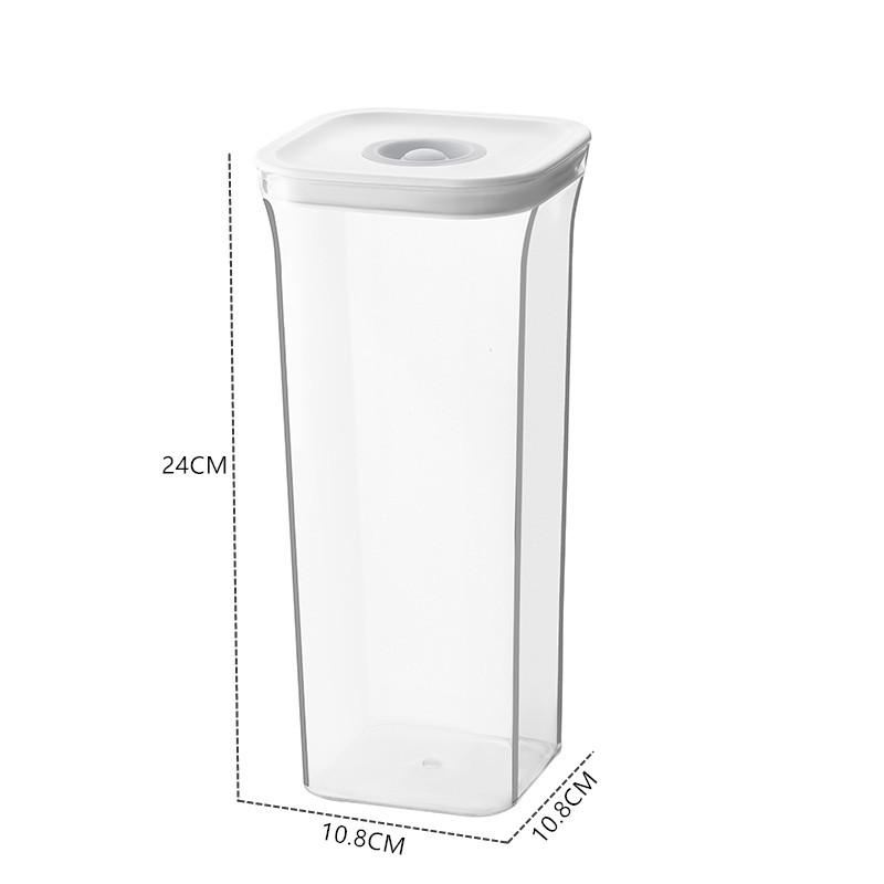 Square Hermetic Spices Candy Jars Kitchen Clear Food Storage Container Plastic Cereals Organizer Boxes Refrigerator Organizer
