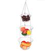 3 Lay  Iron    Basket Wire    Hanging Basket Vegetable Fruit   Baskets Decorations for Kitchen Restaurants Living Room Shops Sup mar