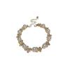 Zircon Flower Geometric Pearl Necklace: Elegant Light Luxury Collarbone Chain for Women