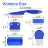 6 Pcs/set Pet Flea Comb Stainless Steel Head Lice Comb Fine Tooth Dogs Cats Grooming Combs Dematting Tool Pet Tear Stain Remove