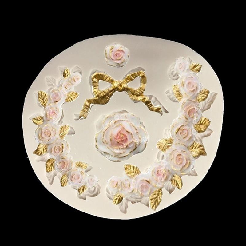 Minimalist Handmade Creative Flowers And Bows, Silicone Molds Cake Fudge Decorate Kitchen Baking Tools