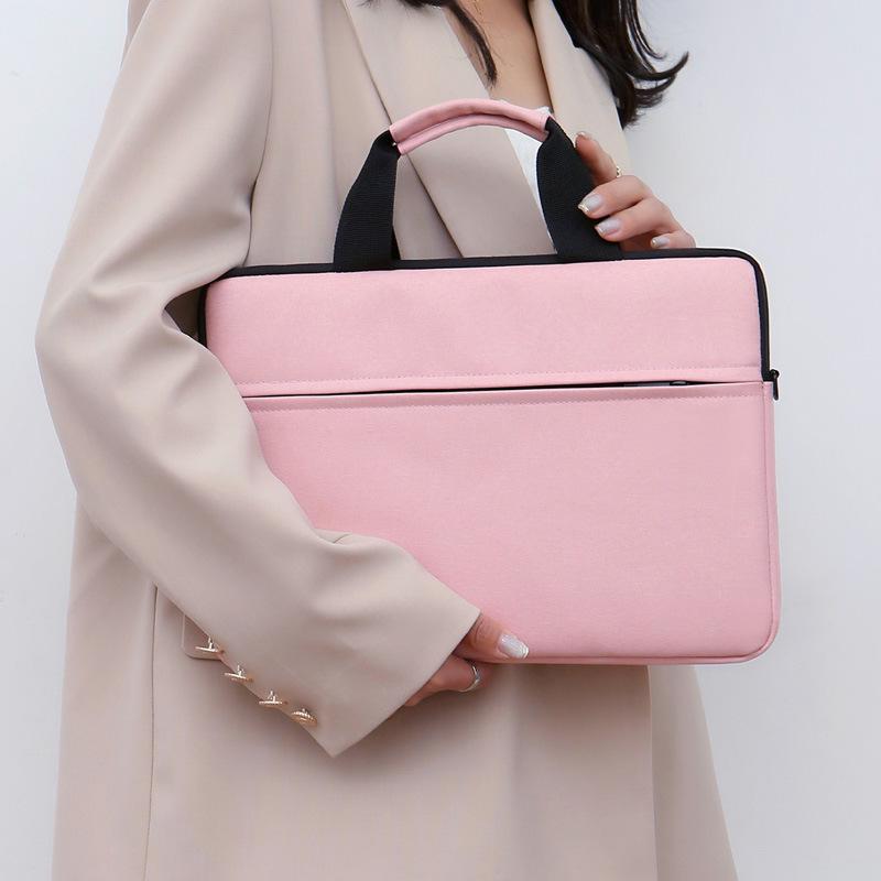 Fashionable Solid Color Laptop and iPad Handbag for Business Meetings