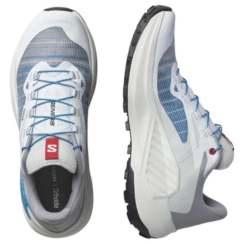 Salomon Genesis Comfortable Slip-Resistant Durable Low-Top Casual Urban Commuting Trail Running Shoes Women sneaker Gray White L47767100