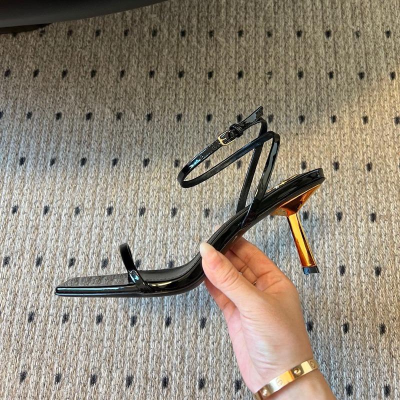 Fashion 2025 Summer New Thin High Heel Sandals for Women Cross-border European Fashion Versatile Thick Sole Waterproof Sandals for Women