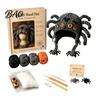 Parent Child Art Project Highland Cow Hat Crochet Kit, Halloween Pumpkin Spider Hood Handmade Holiday Ornament DIY Craft Kit for Adults Teens