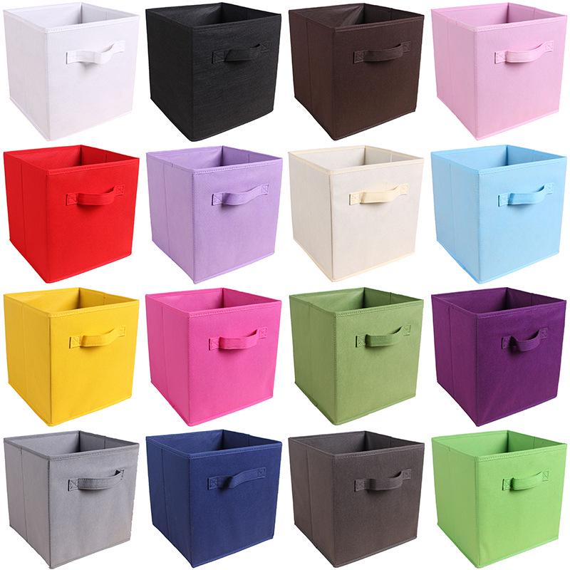 Universal Lidless Foldable Storage Box for Clothes & Toys - Non-Woven Fabric Organizer