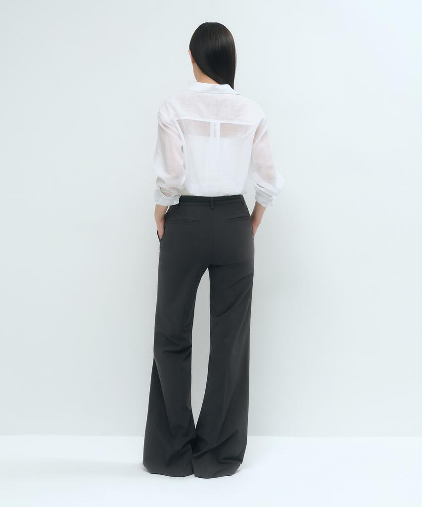 Musinsa Standard Woman [Cooltandard] Women'S Low Rise Flare Slacks [Gray]