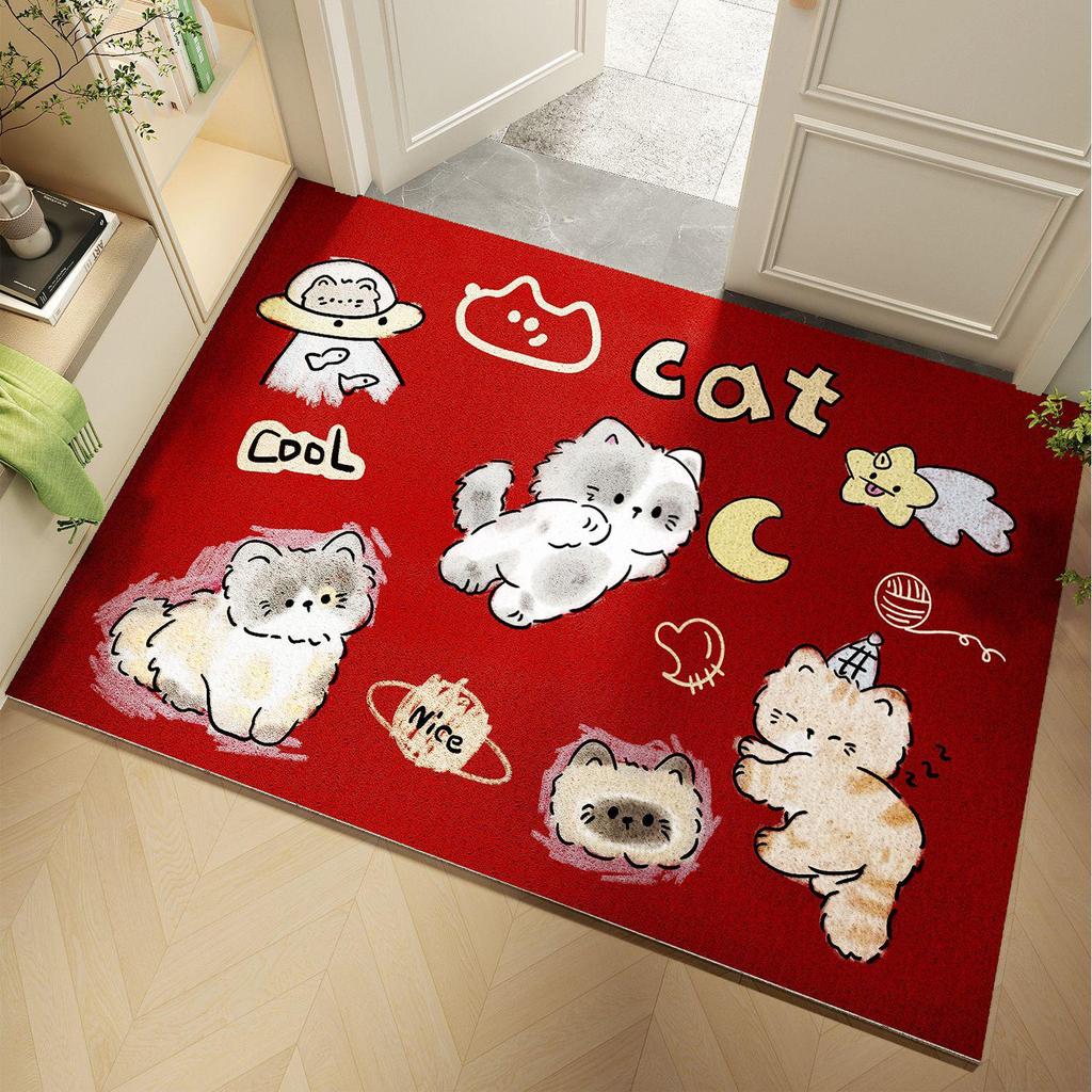 Cartoon Non-Slip Floor Mat: Durable, Mud Scraper, Easy-to-Clean Entrance Mat