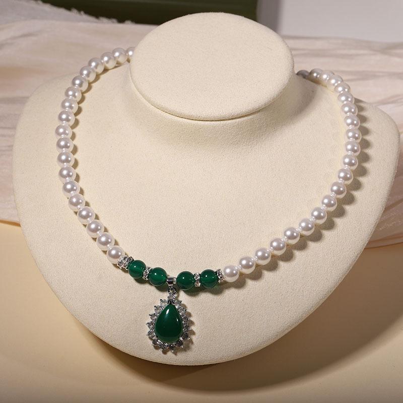 Natural Shell Pearl Necklace - Women's Clavicle Chain Set for Mother's Day Gift