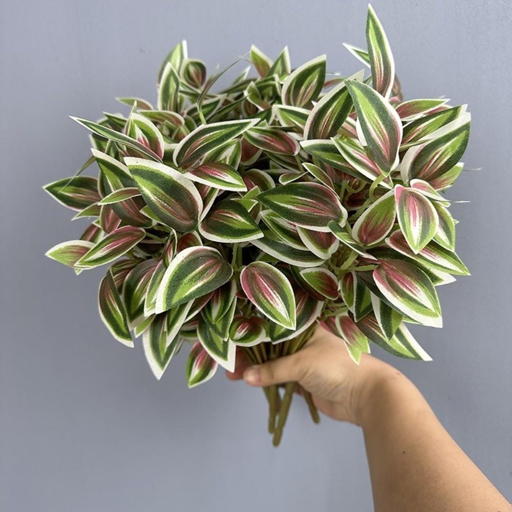 8 Heads Fake Plastic Plants Realistic Faux Plants Simulation Greenery  Home Living Room Decor