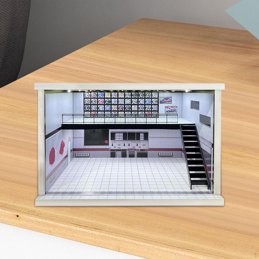 1/64 1/36 1/32 Model Garage Display Case Parking Space for Diorama Collection