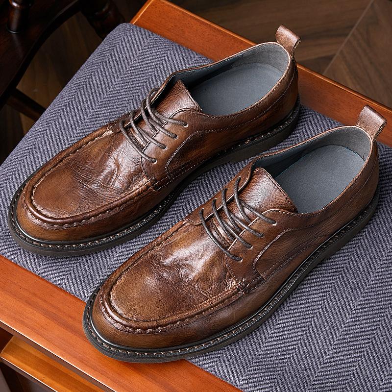 

Бэмби Диллон кожа британский мужской носок верхний слой коровья кожа дикий коричневый мужские кожаные туфли деловые мягкие кожаные повседневные туфли 44 коричневый