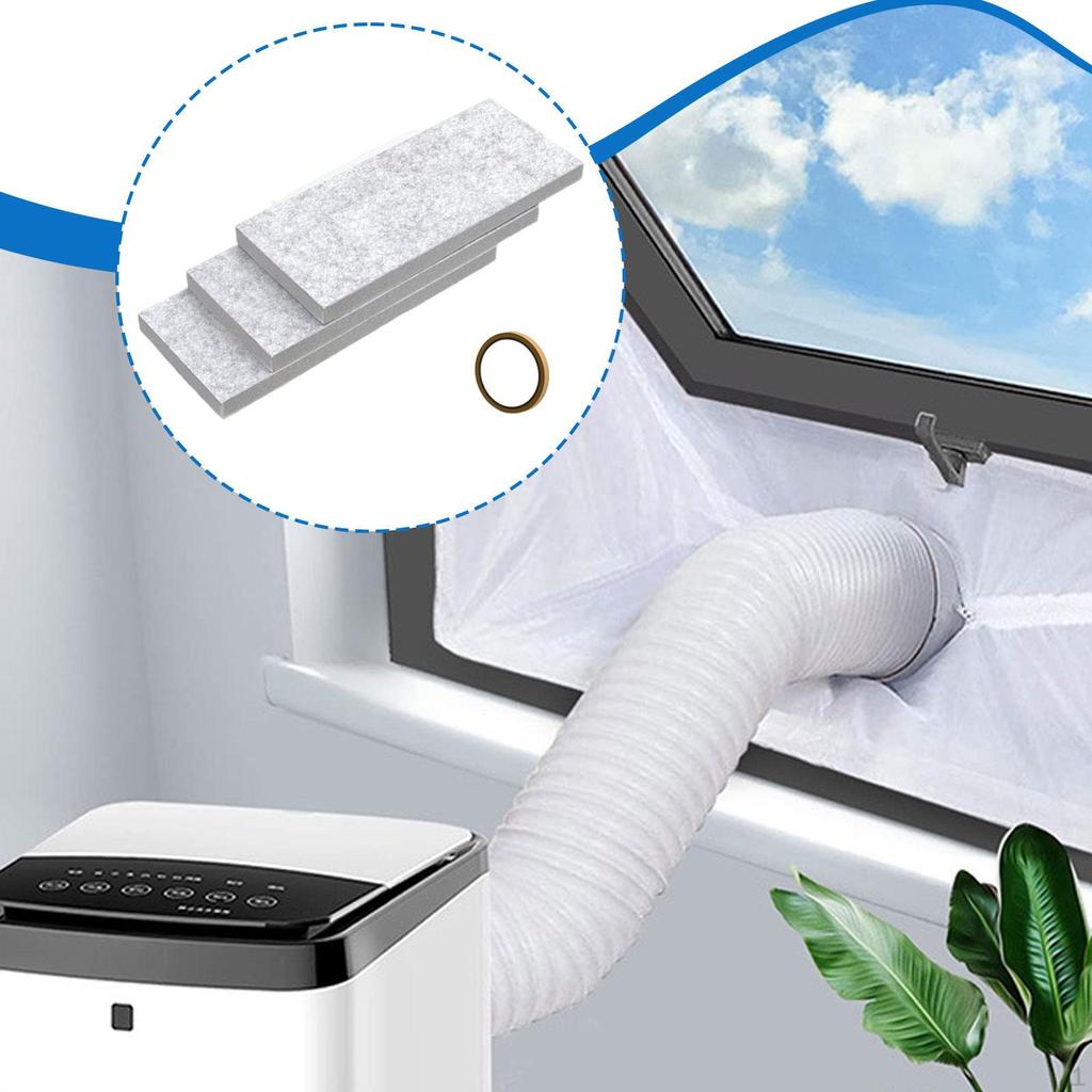 3 Pack Air Conditioner Foam Insulation Panels Windproof for Portable Window Seal Kit