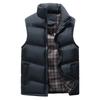 Men Autumn Winter Warm Sleeveless Vest Casual Stand-Up Collar Handsome Waistcoat