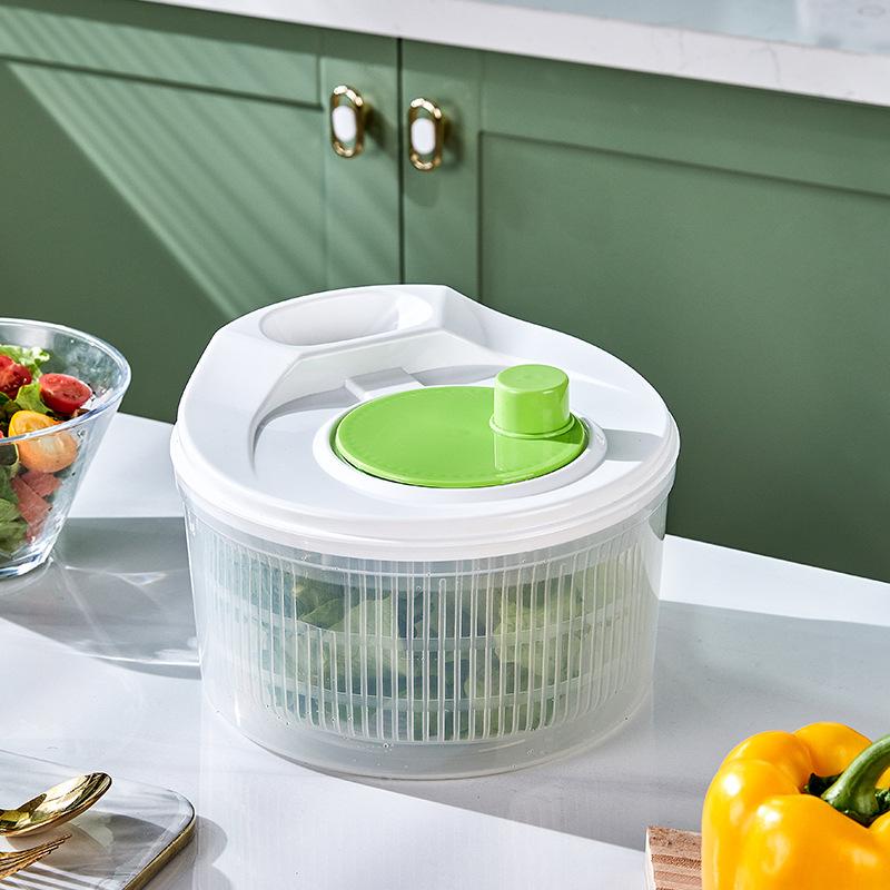 Multifunctional Hand-Cranked Vegetable Dehydrator Salad Spinner with Cutting Board Blades