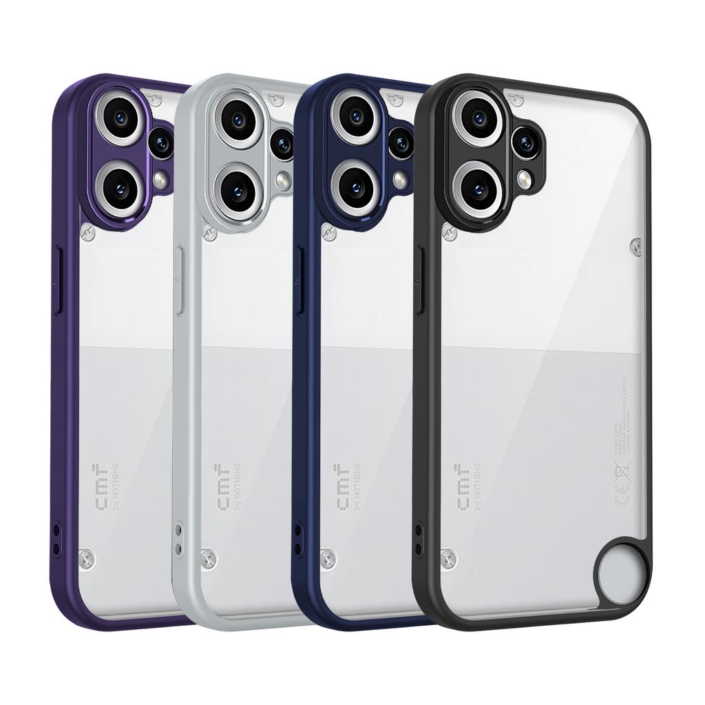 Nothing CMF Phone 2 Pro A001 Case Air Cushion Shockproof Silicone Bumper Clear Matte Back Cover Hard Case for CMF Phone 2 Pro 5G