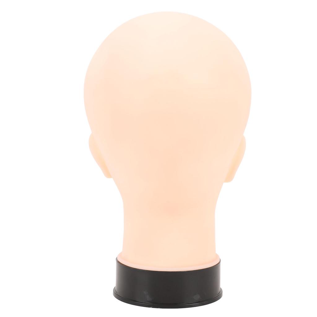 PVC Mannequin Head Bald Head Model with Universal Stand Interface for Wig Making Hat Display and Massage Training