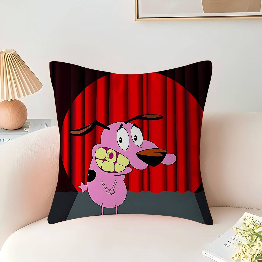 Anime C-Courage The C-Cowardly Dog Stitch Lucky Dragon Pillow Cover Sofa Cushion Cover Home Room Decoration Children Gift